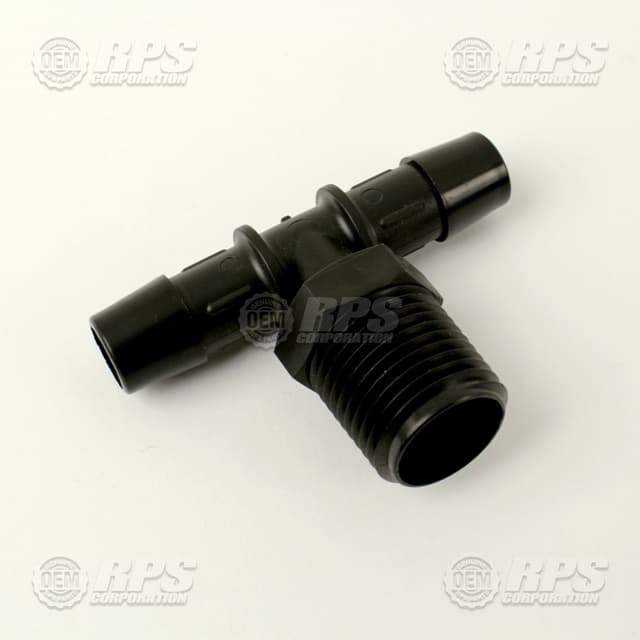 290-4155 - T-Barb,1/2"NPTx1/2"Barbs Plastic 