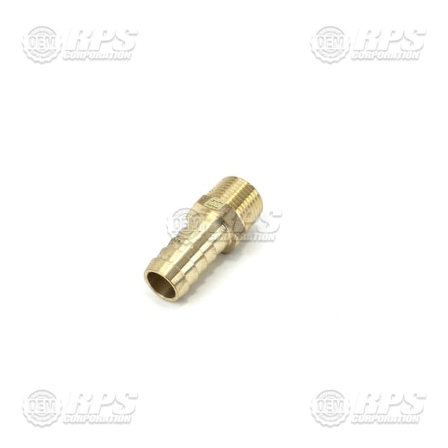 M-5346K23 - Hose Fitting,Brass Barbed, 3/8" MNPT  X 1/2" Barb 