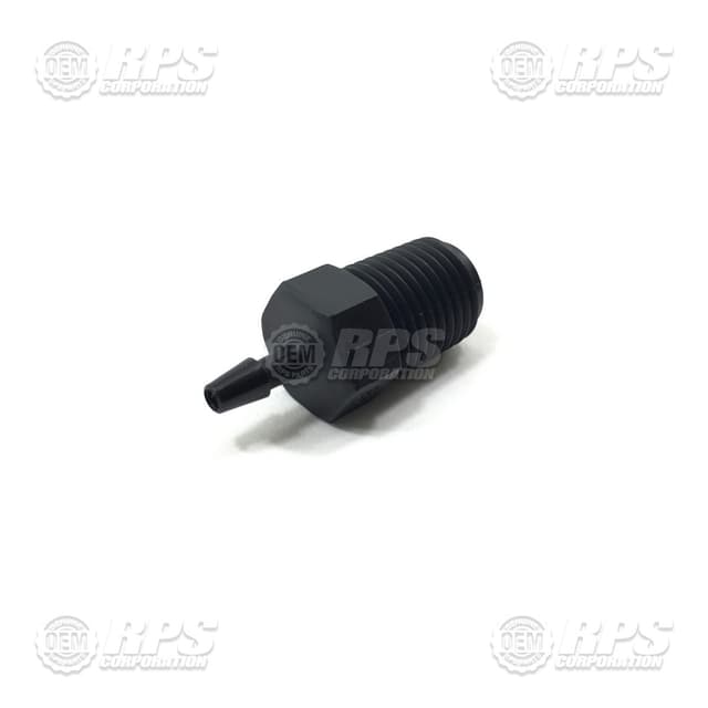 M-5463K439 - Fitting,1/4"NPTx1/8"Barb black 