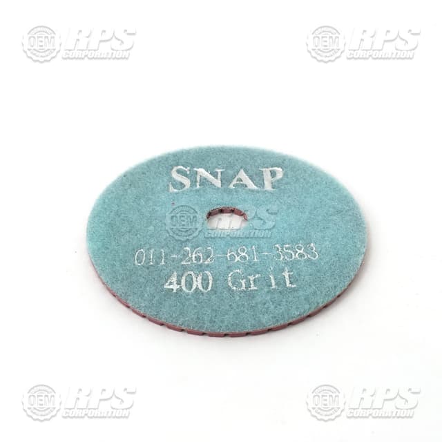 SNAP-400GRIT10 - Diamond Polish Disk,400 Grit 4" X 3.5mm, pack of 10,Blue