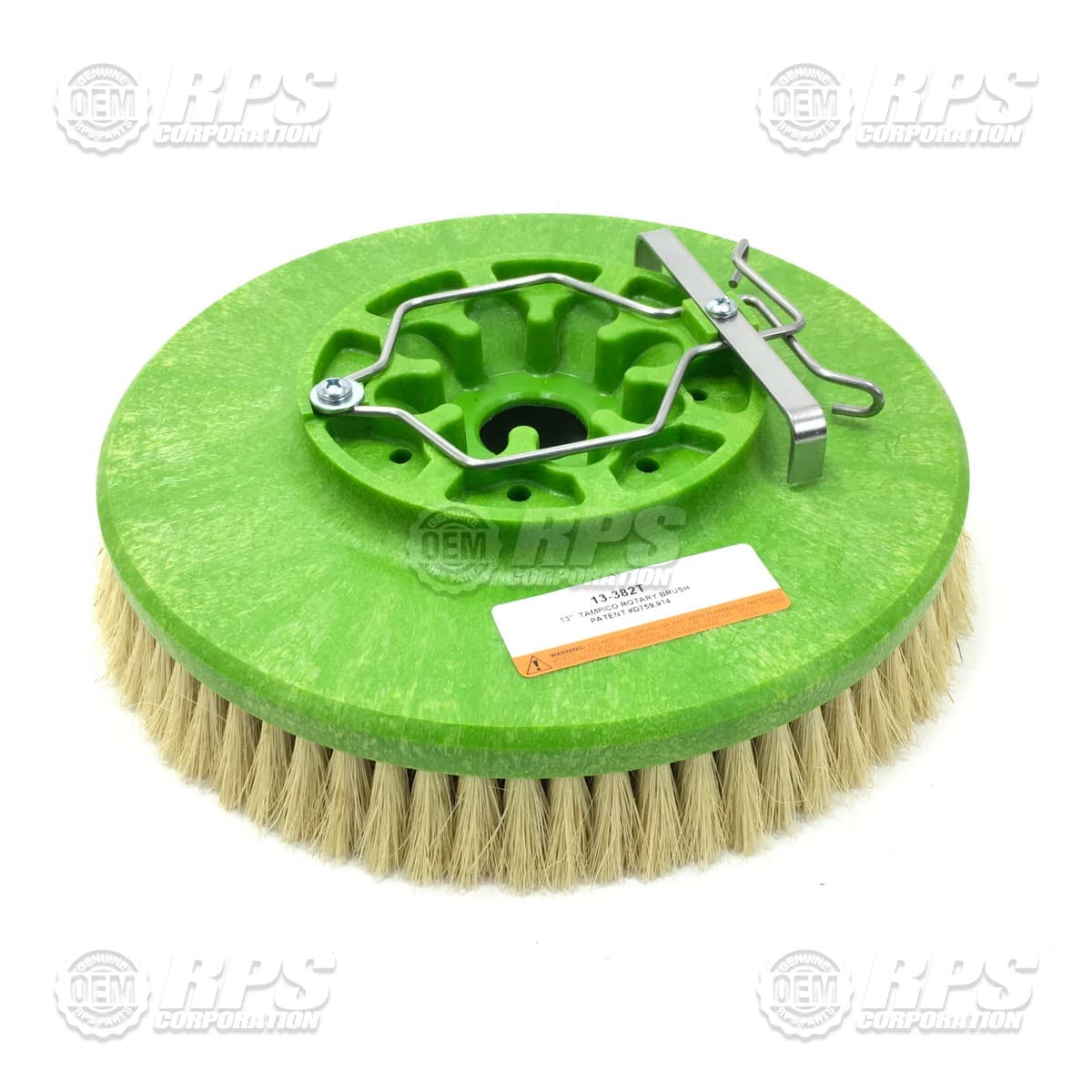 13-382T - Brush,Tampico,13", 8-Lobe Green 