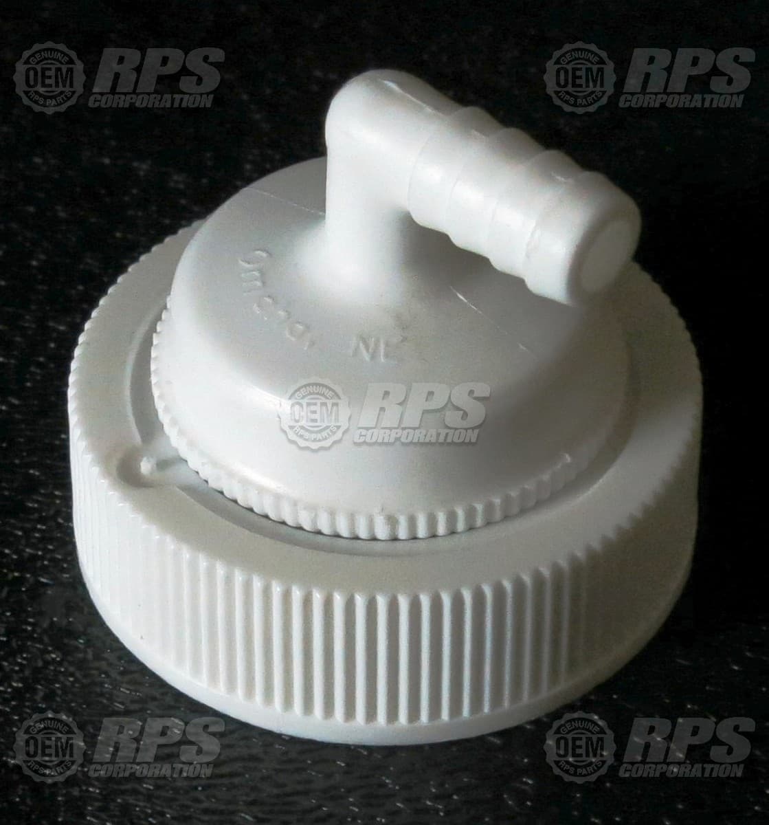 253-0115 - Cap,White,1/2 Gal.,w/90 degree 