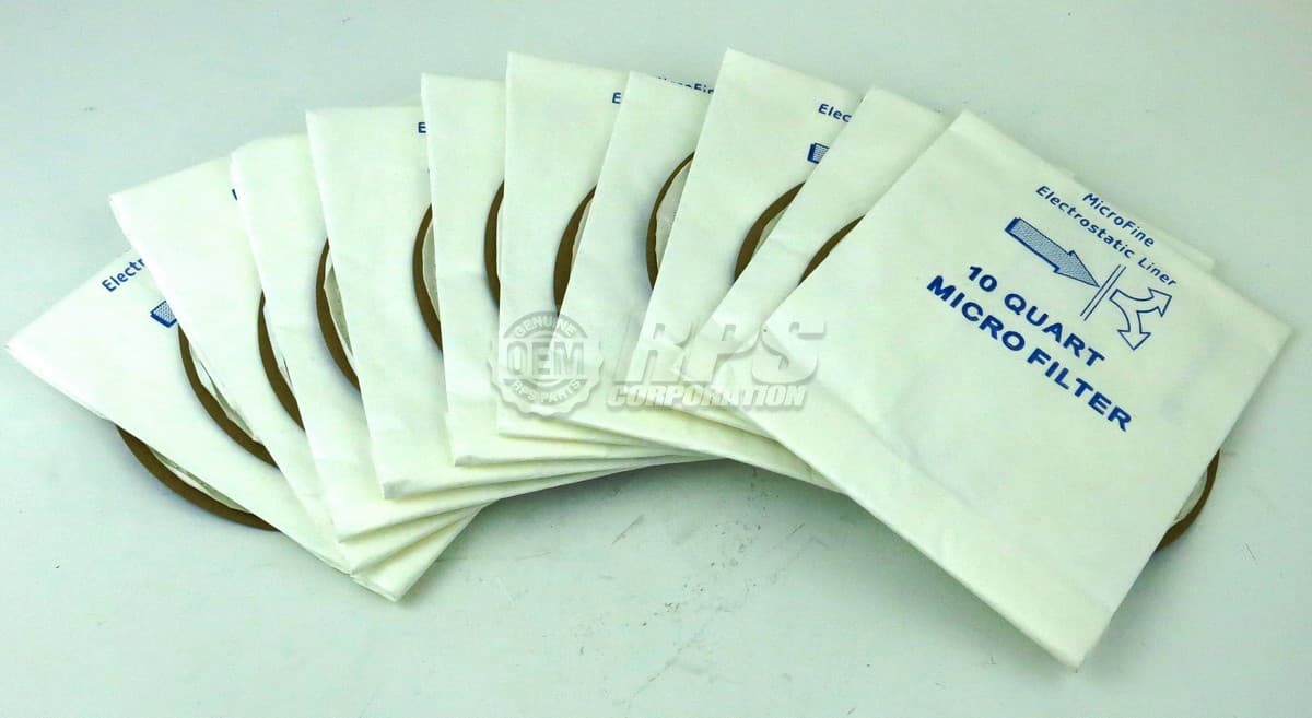 800-5211 - 10 Quart, Standard Micro Lined Filter Bag (10pk) 