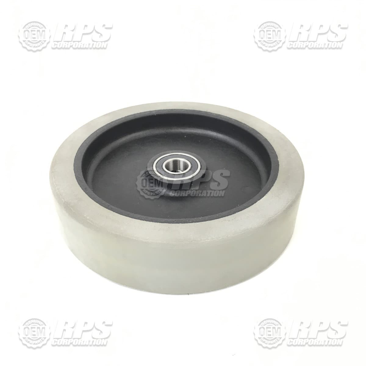 170-6195 - Tire, Gray, Poly, 8" OD x 2" W w/Bearing
