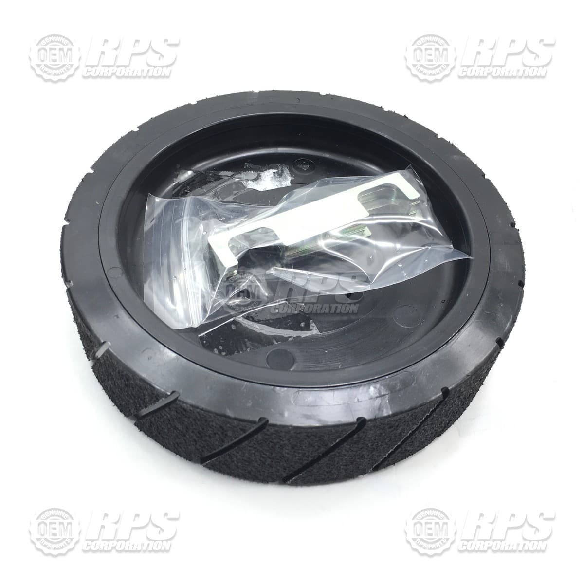170-6200 - Tire, Black, Poly, 8" OD x 2" W W/Treads and Shims For Transaxle