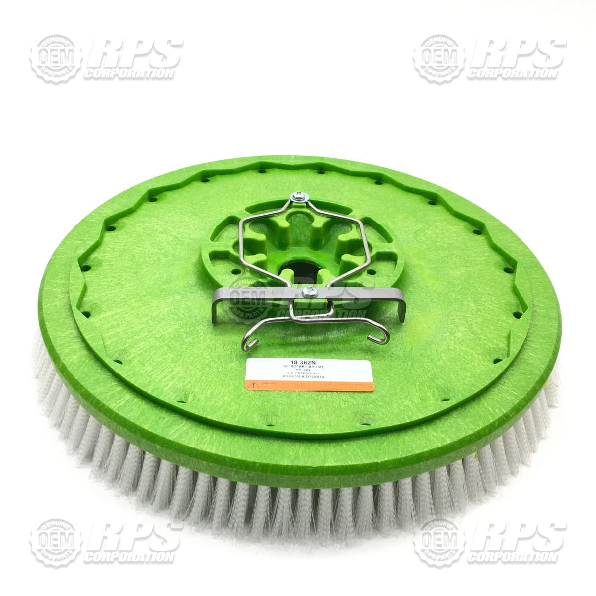 18-382N - Brush,Nylon,18, 8-Lobe Green