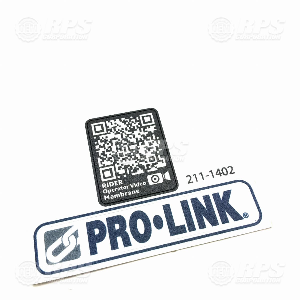 211-1402 - Decal, Dashboard, Membrane, Rider QR, Pro-Link