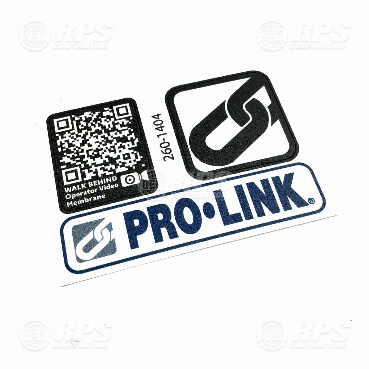 260-1404 - Decal,Dashboard, Walk Behind Membrane QR, Pro-Link
