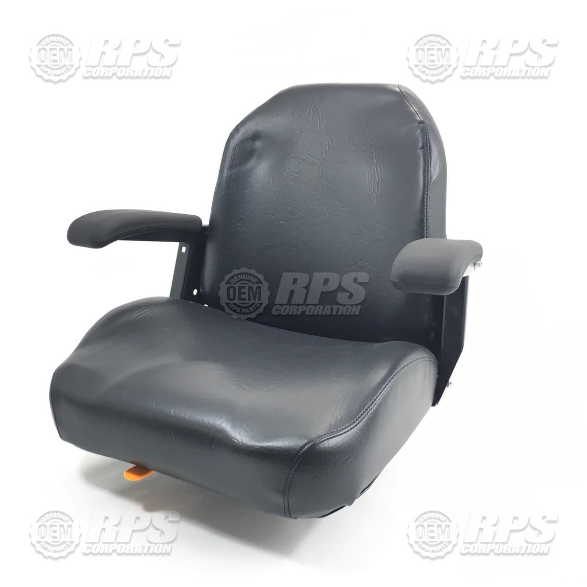 370-1390 - Seat,w/Switch, Static Back, Black Vinyl Cover 6" Single Locking Track, 8" Mounting