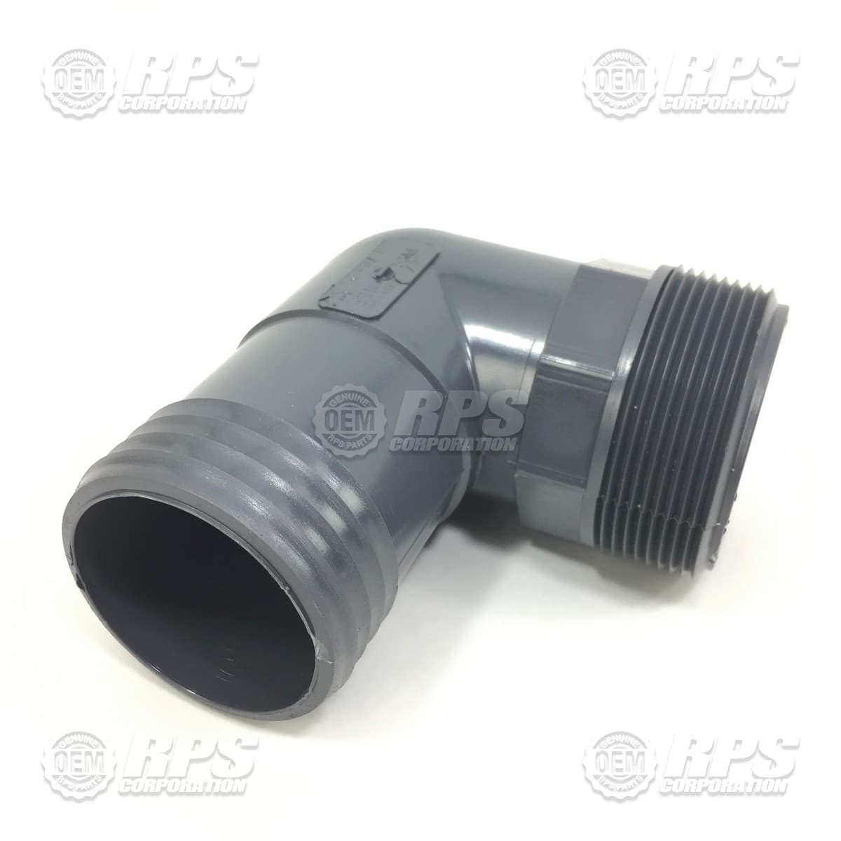 38-704 - 2 NPT to 2 Barb Elbow Grey