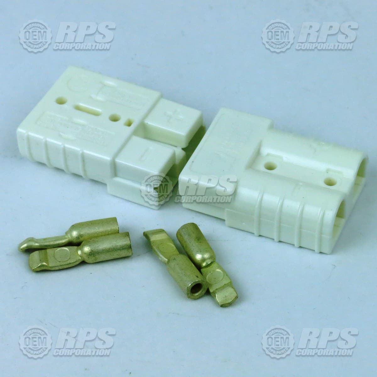 5-219 - Connector,Anderson,White,50a (24V) Housing Set of 2 w/10/12 Ga Contacts