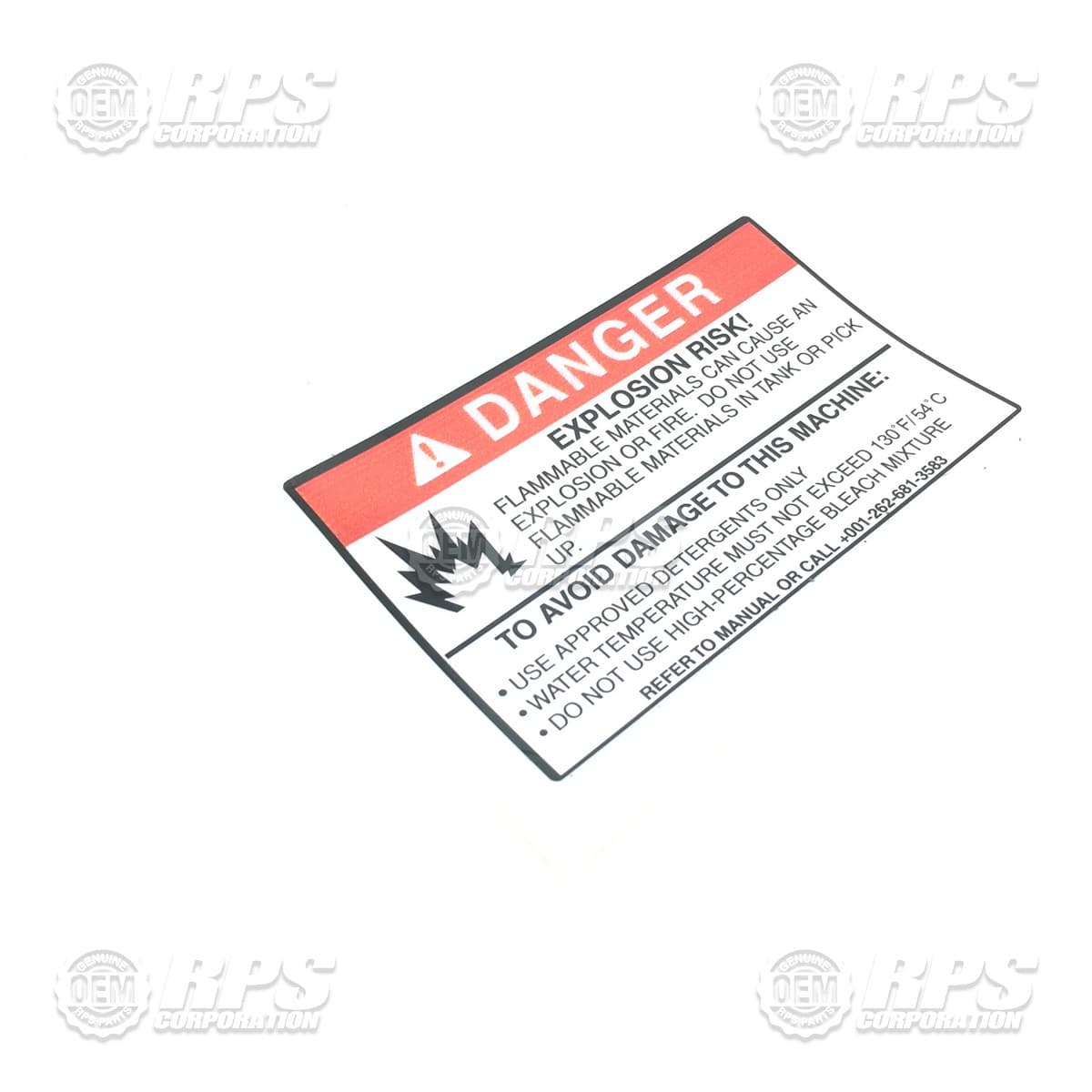 5-728 - Plate,Detergent Warning