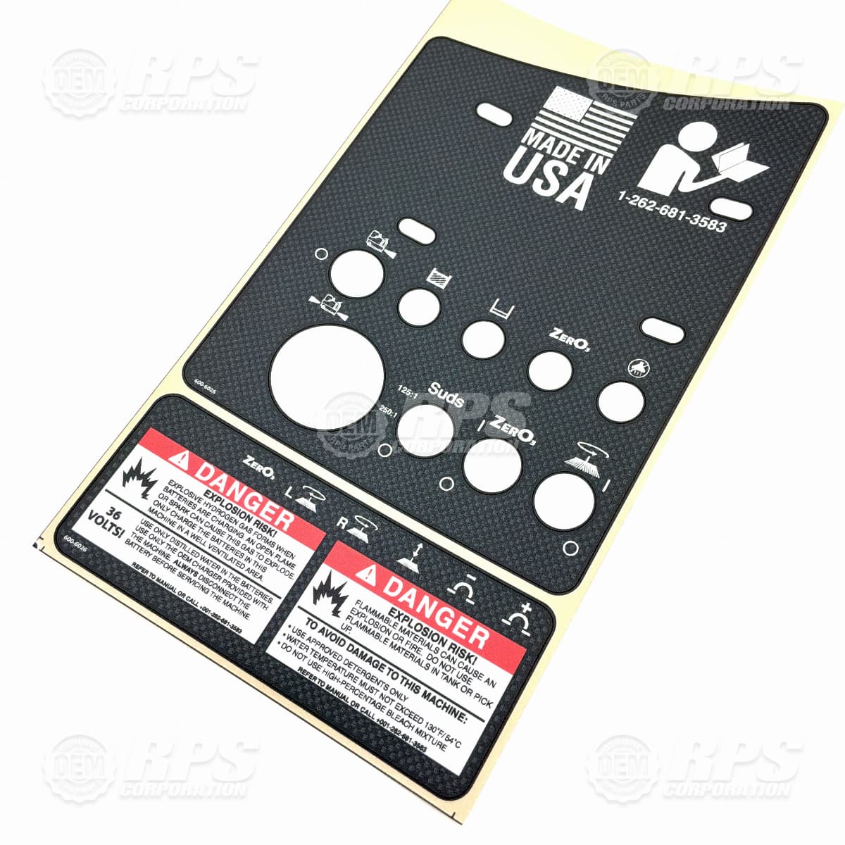 650-6026 - Decal, Control Panel, Side, Touch Screen