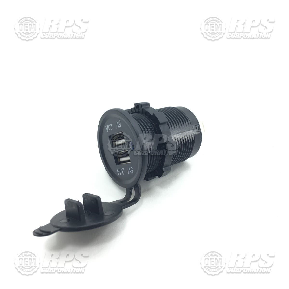 700-2591 - USB Socket Power Outlet, Black, 24/36V