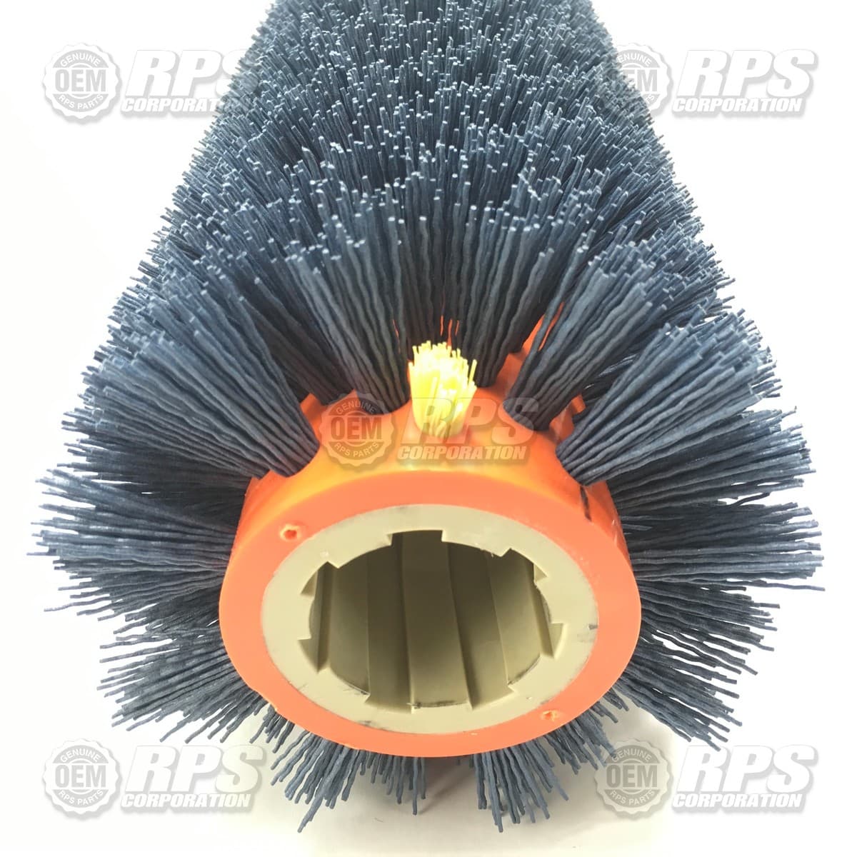 75-286C - Brush, Cyl, 28, Midi-Grit, 7-Spline Orange