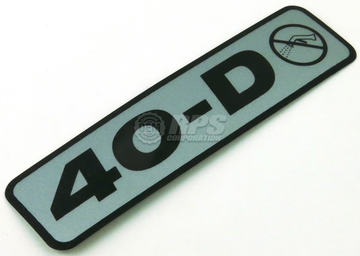 H-040D - Decal,40-D