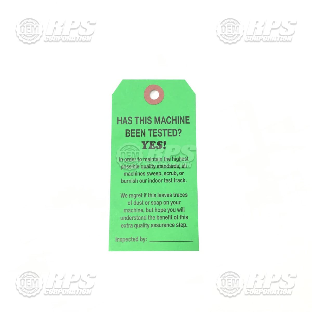 H-19441 - Printed Green Tag
