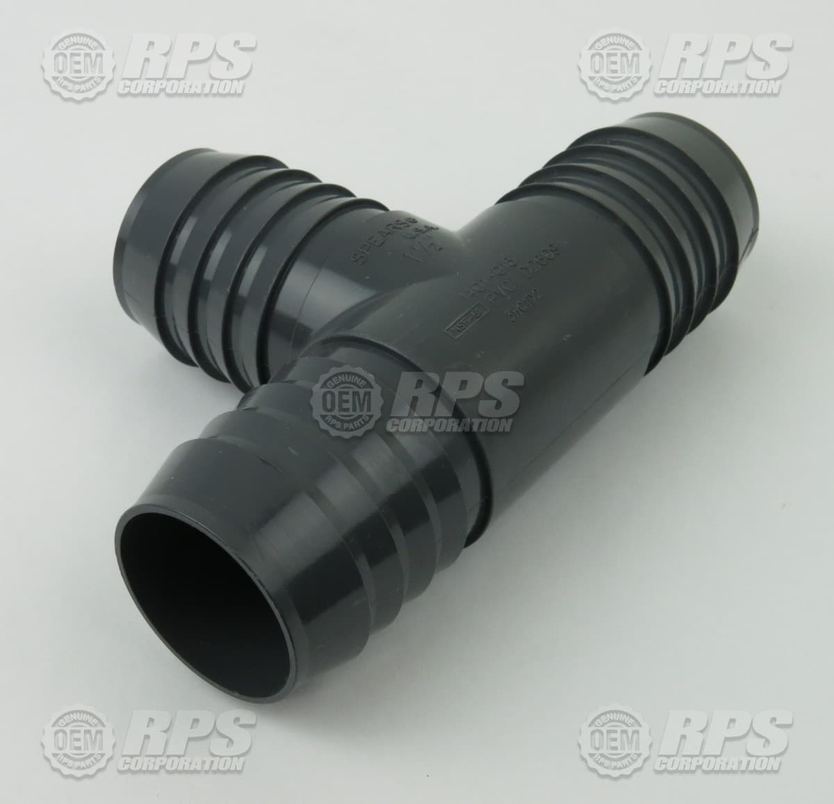 M-48315K65 - Fitting,Tee,1.5"Barbs Gray PVC