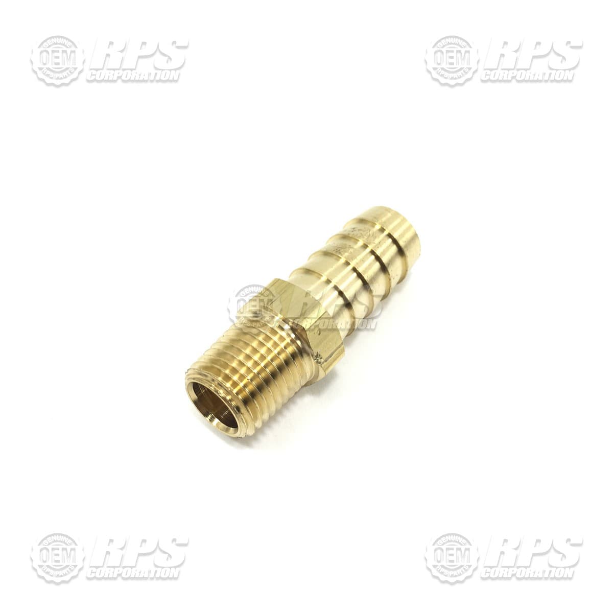 M-5346K22 - Hose Fitting,Brass Barbed, 1/4" MNPT X 1/2" barb